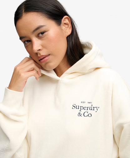 Sweat à capuche femme Superdry Drop Needle Velour
