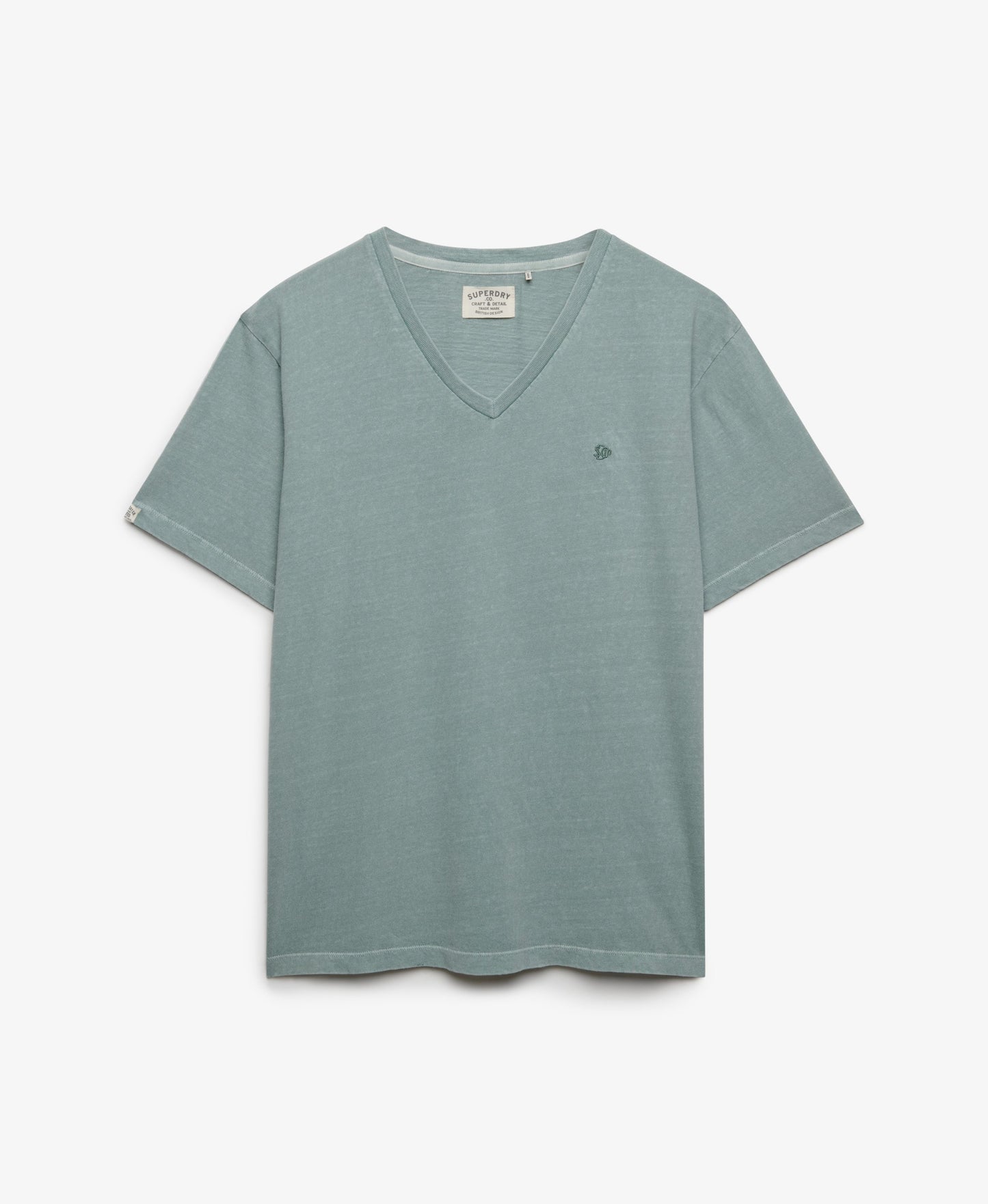 T-shirt homme col v en coton biologique et lin