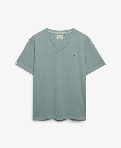 T-shirt homme col v en coton biologique et lin